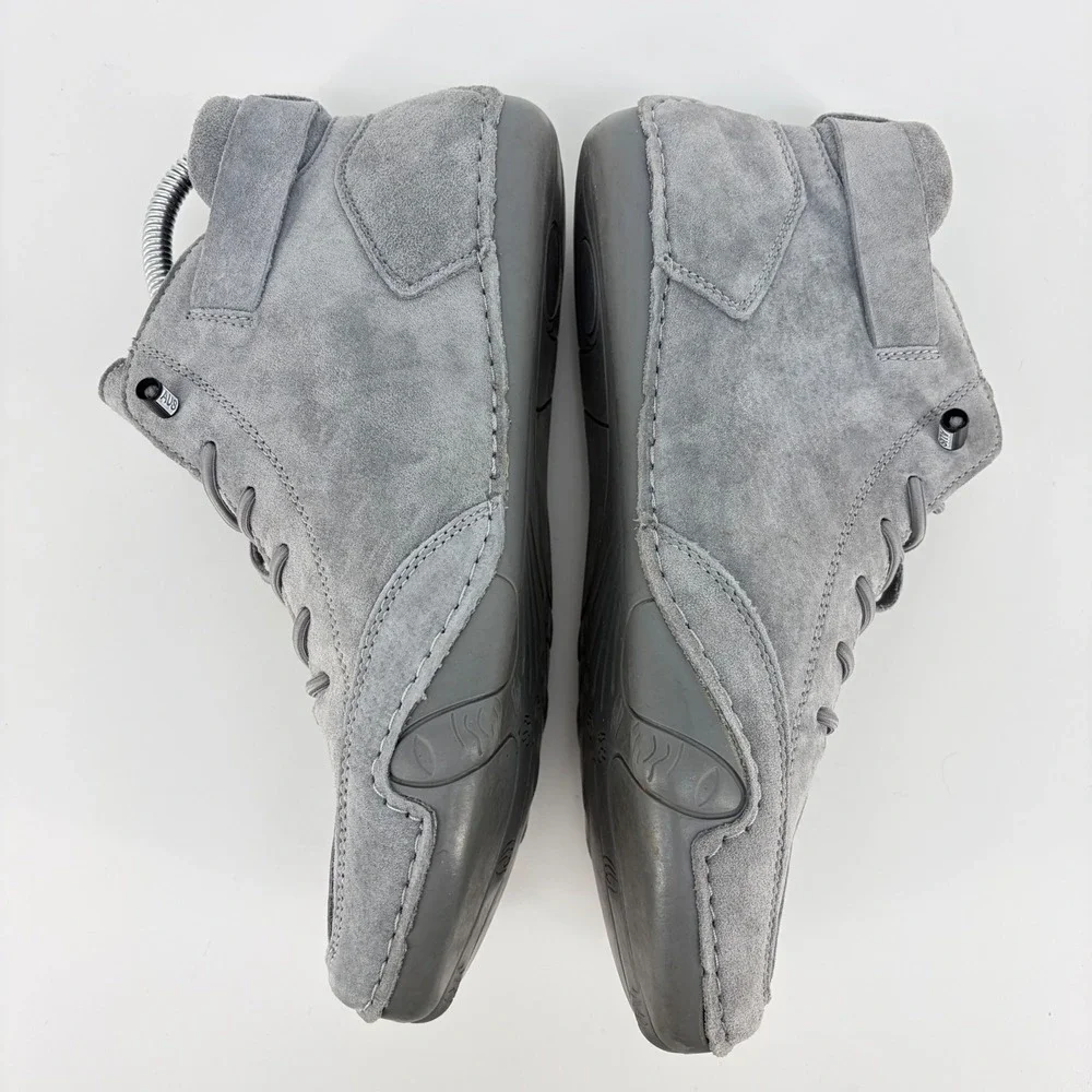 DBECK Waterproof Hiking Shoe Unisex Mens 6.5 Womens 8 Grey Suede Gorpcore Trail